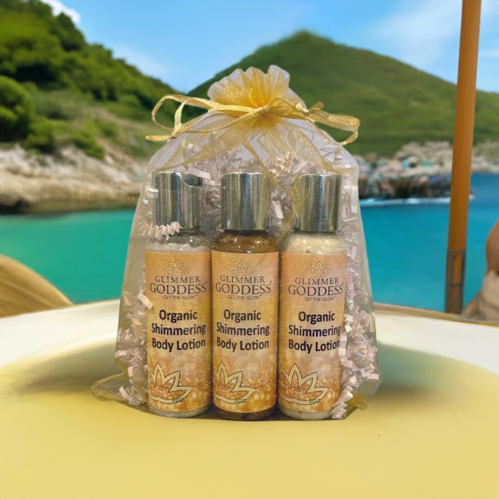 💫 Organic Shimmer Body Lotion Travel Gift Set