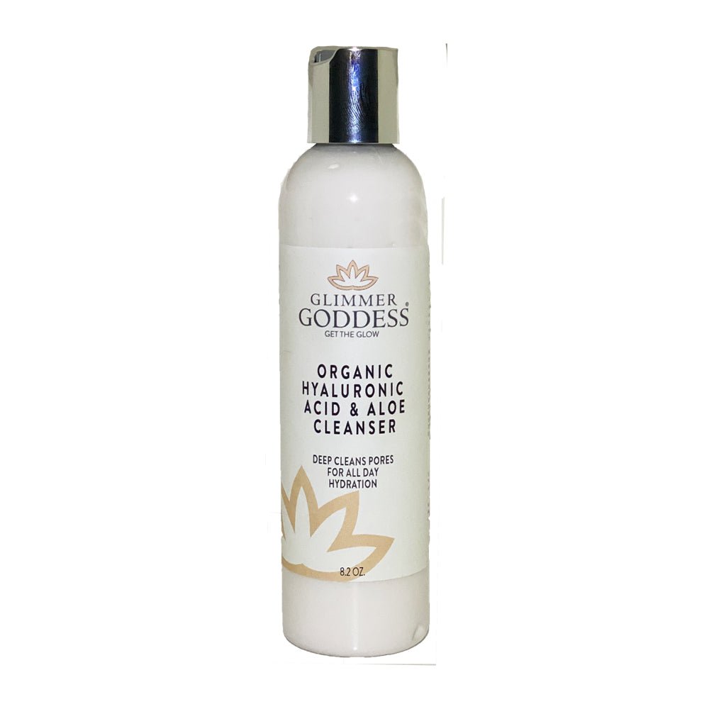 Travel-size organic skin care trial set by Glimmer Goddess handcrafted in Texas — vegan and cruelty-free