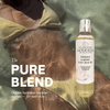 Close-up of Glimmer Goddess Silky Skin Oil showing certified organic and vegan label