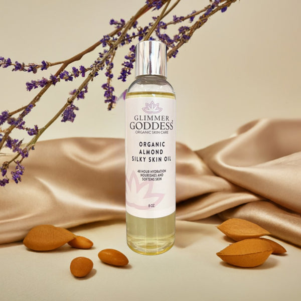 Organic Sweet Almond Silky Skin Oil – 48-Hour Hydration with Omega 6 & 9