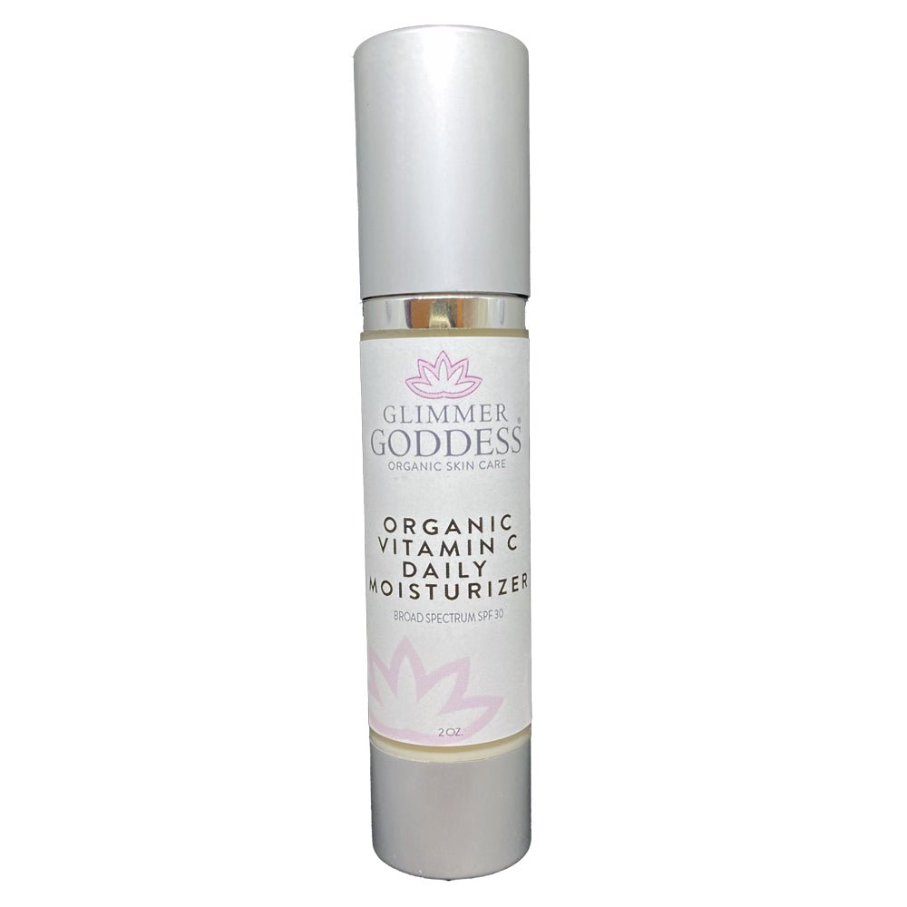Organic Vitamin C Face Cream SPF 30 by Glimmer Goddess – brightening and firming daily moisturizer