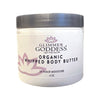 Glimmer Goddess organic whipped body butter 4 oz travel size jar with white whipped texture