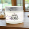 Organic whipped body butter 2 oz travel size with shea butter and coconut oil for sensitive skin