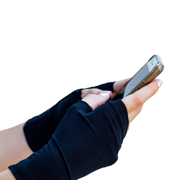 Remedywear TENCEL zinc fingerless gloves for adult wrist and palm eczema relief