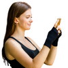 Adult wearing Remedywear fingerless gloves for palm eczema treatment – TENCEL and zinc fabric