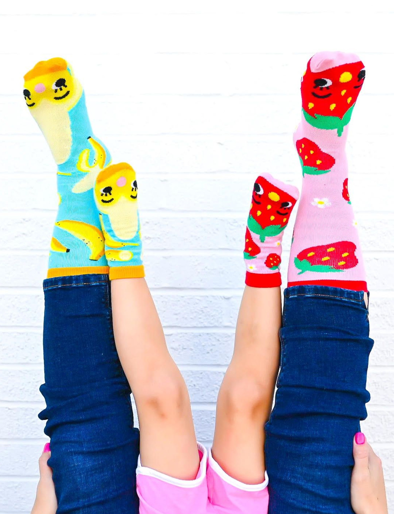 STRAWBERRY & BANANA MATCHY MISMATCHY SOCKS SET