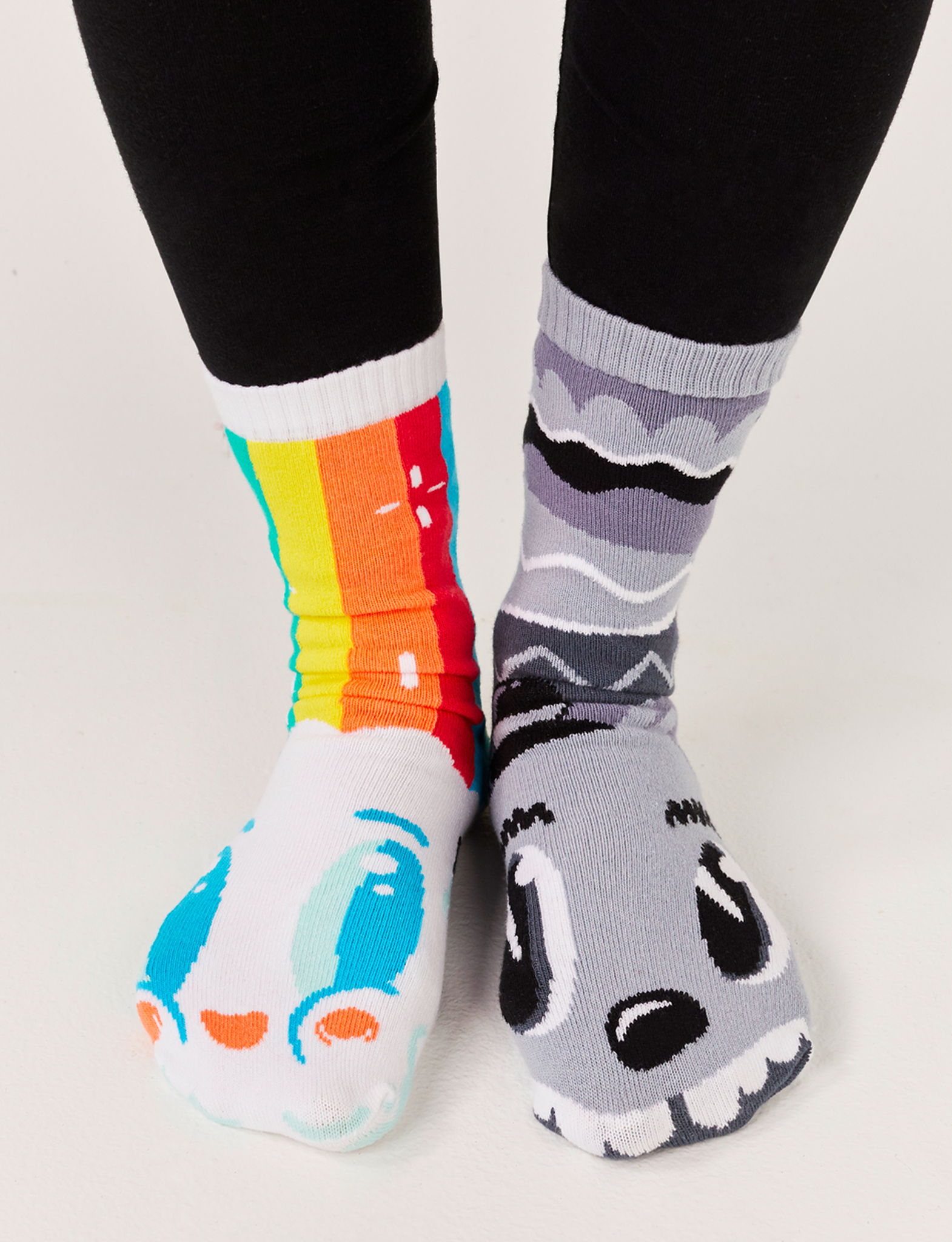 ADULT RAINBOWFACE & MR. GRAY SOCKS