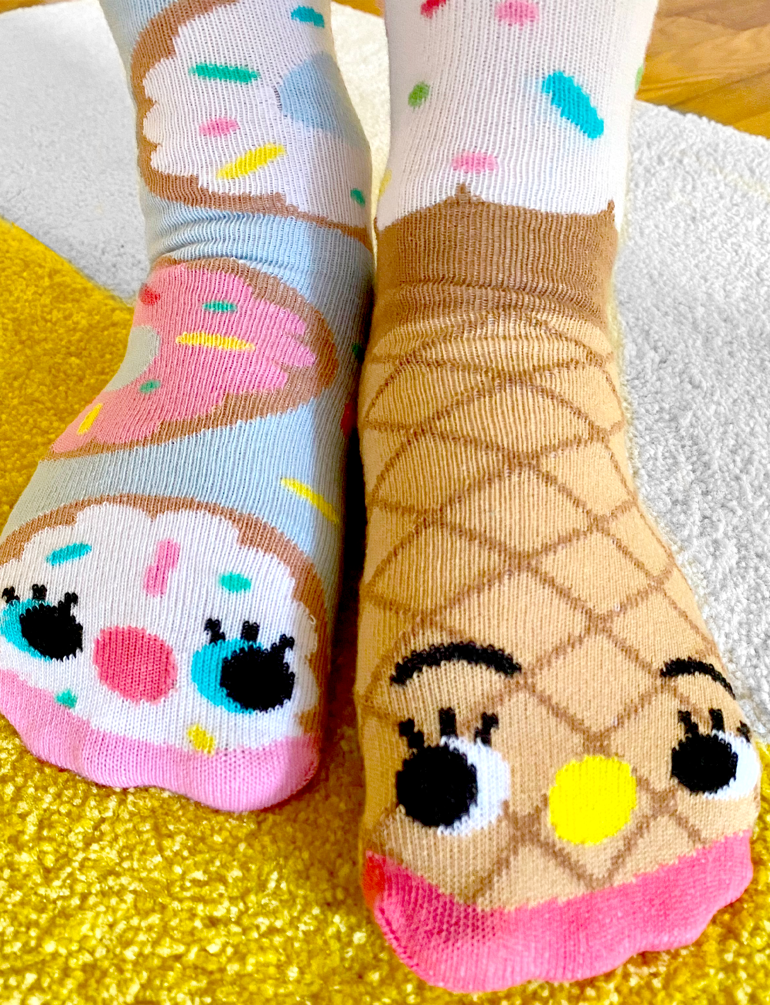 Add a sprinkle of fun to your day with our Donut and Ice Cream mismatched socks. These cozy and comfortable socks are perfect for anyone with a sweet tooth.