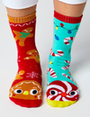 Spread holiday cheer with our Gingerbread & Candy Cane Mismatched Socks. These festive socks are perfect for adding a touch of fun to your winter wardrobe while staying cozy and comfortable. Made from sustainable materials, these socks are both stylish and eco-friendly. Order yours today!