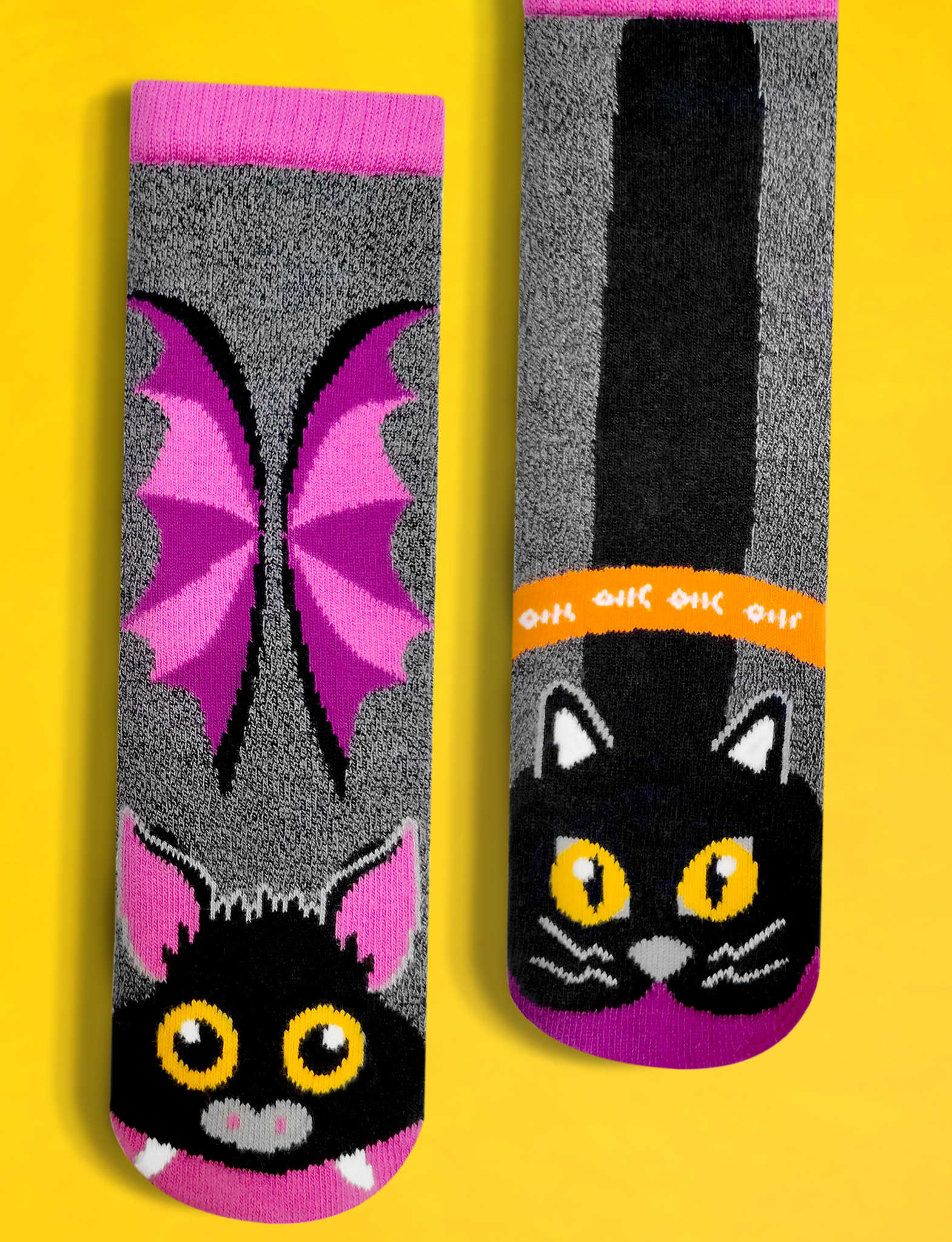 KIDS BAT & BLACK CAT NO SLIP SOCKS