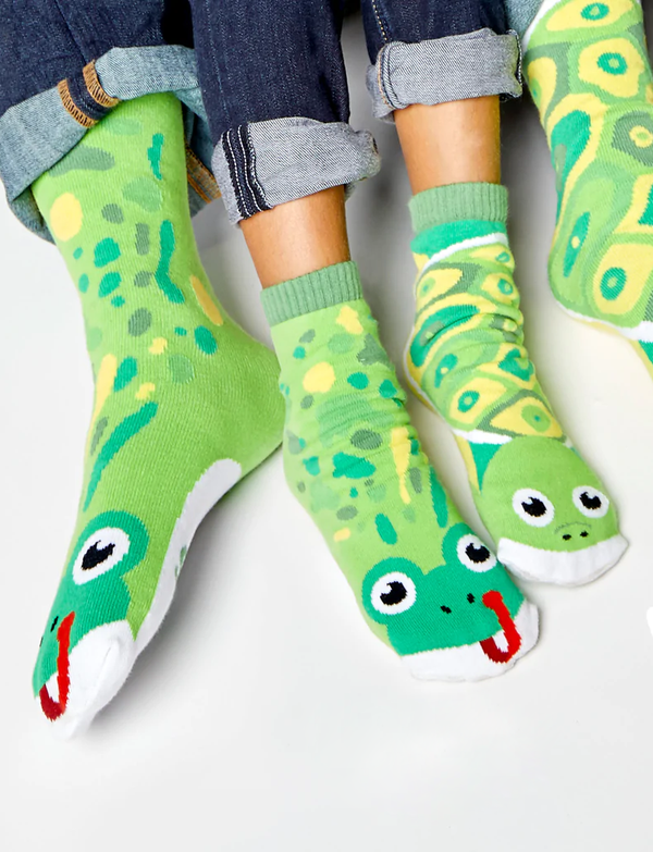 FROG & TURTLE MATCHY MISMATCHY SOCKS SET