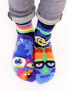 KIDS SILLY & SERIOUS NO SLIP SOCKS