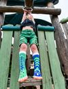 Add a touch of fun to your wardrobe with our mismatched dinosaur socks. These comfortable and stylish socks are perfect for kids and adults.