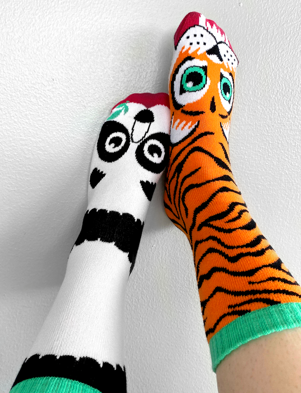 ADULT TIGER & PANDA SOCKS