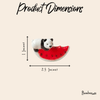 Set of 2 Panda & Watermelon Chopstick Rests displayed together
