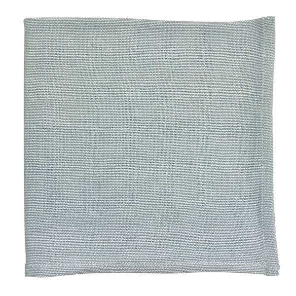 Textured gray fabric square on a white background