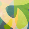 Abstract pattern with colorful shapes on a fabric background