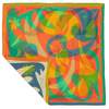 Patient Fire 35-inch mulberry silk furoshiki gift wrap featuring original artwork by Essery Waller from The Voice Collection