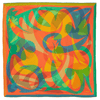 Close-up of Patient Fire mulberry silk furoshiki texture and Essery Waller artwork from The Voice Collection