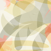 Geometric pattern with overlapping shapes in pastel colors on a light background