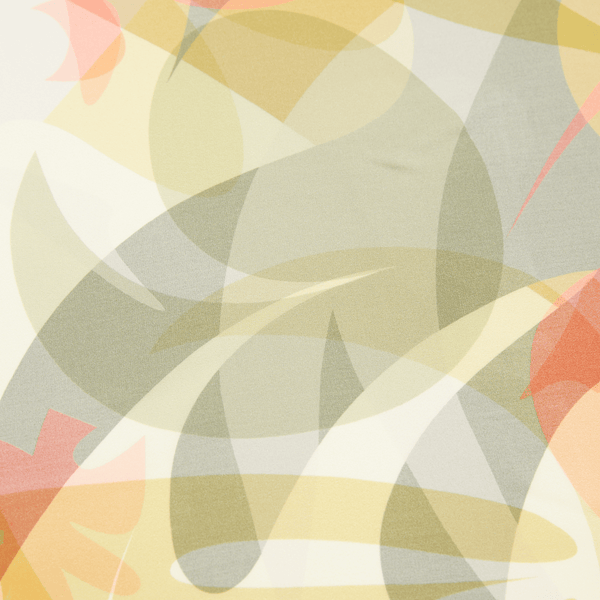 Geometric pattern with overlapping shapes in pastel colors on a light background