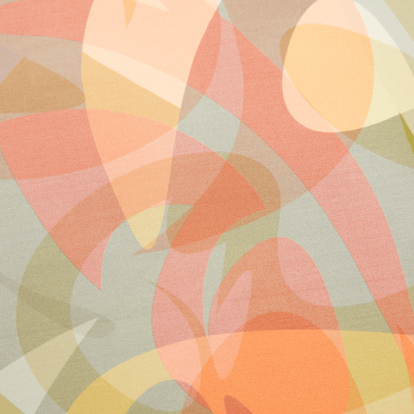 Abstract geometric pattern with warm colors on a fabric background