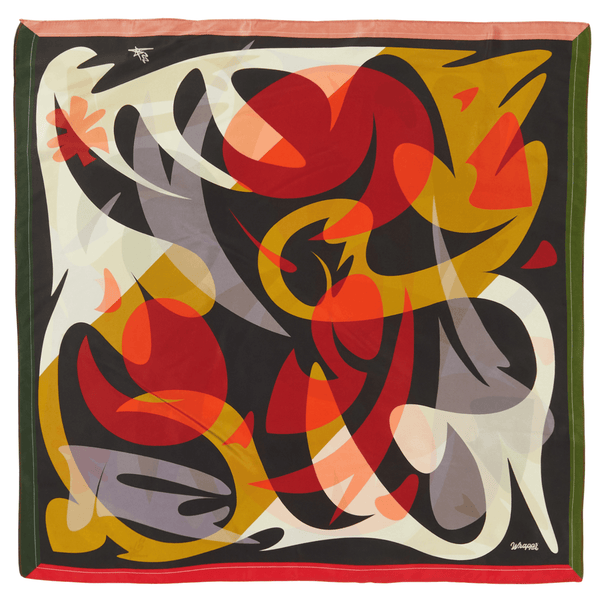 Patient Season furoshiki gift wrap by Essery Waller from the Voice Collection, styled as a decorative cloth or scarf