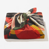 Colorful fabric wrap with a knot on a white background