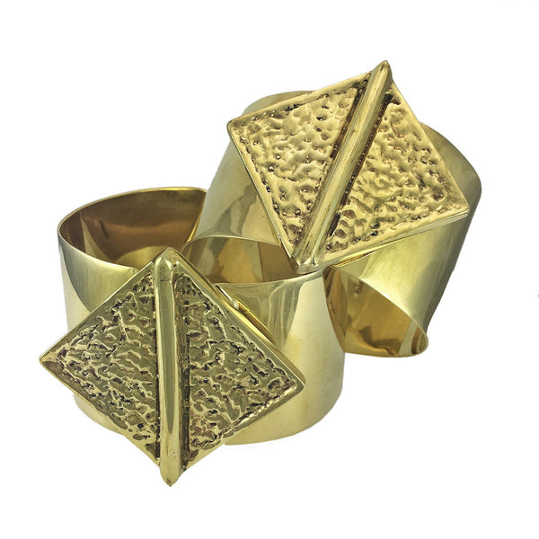 Peace-inspired hammered bomb cuff bracelet — fair trade artisan jewellery