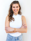 Peach multistrand sparkle bracelet by Fair Anita styled as a fair trade jewellery gift for her