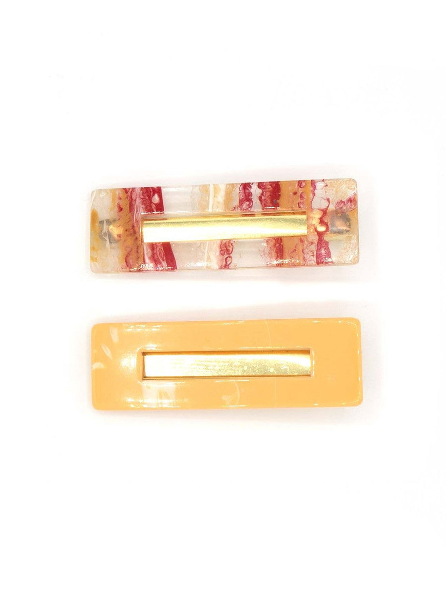 Ethically Made Resin Hair Clips | Fair Trade | Set of 2