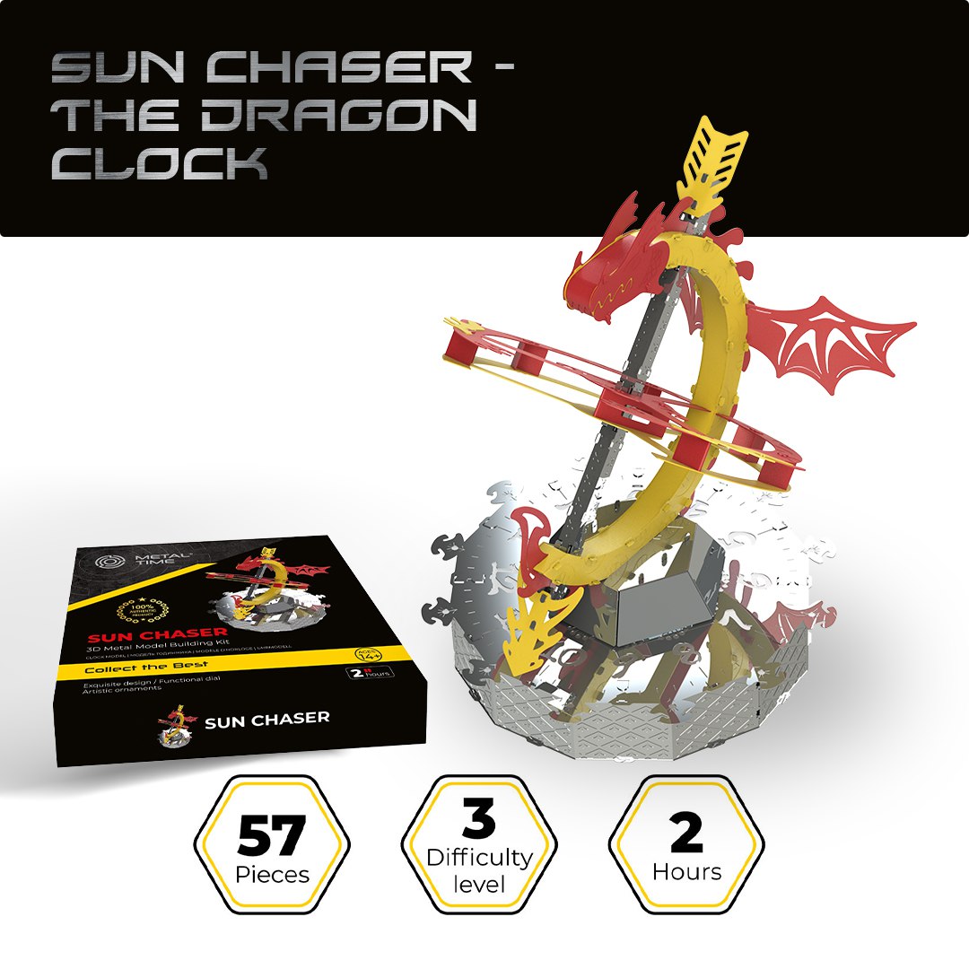 Sun Chaser Stylish Clock - Sundial-Inspired Wall Decor