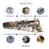 POLAR STEEL Mechanical Steam Train Model Building Kit