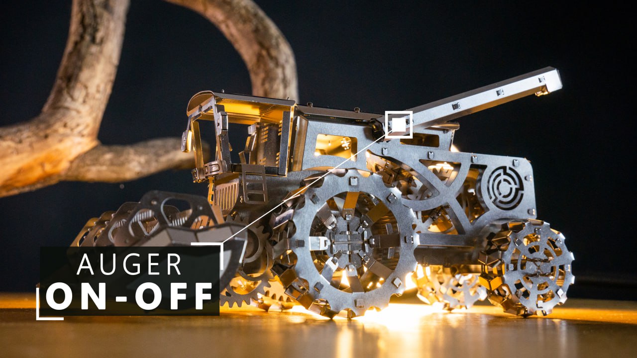 Voracious Harvester Combine mechanical model kit on display