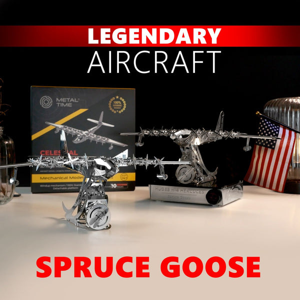 Assembled Celestial Hercules Spruce Goose metal model showing detailed construction