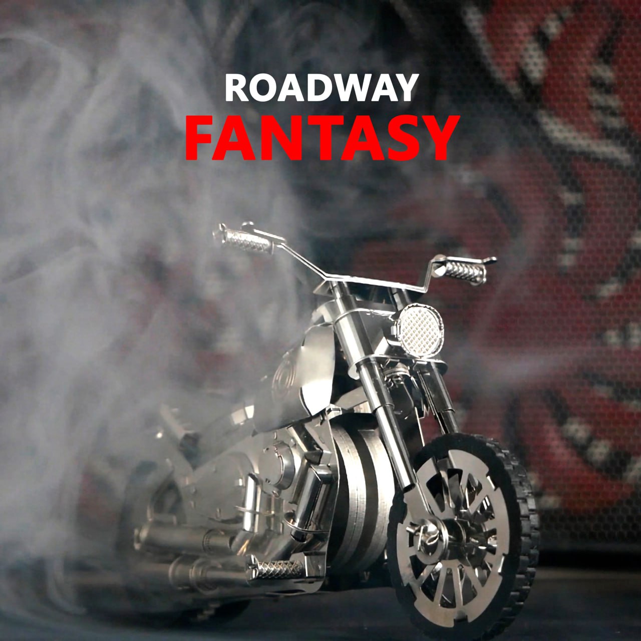 Roadway Fantasy Harley Motorcycle mechanical model kit assembled