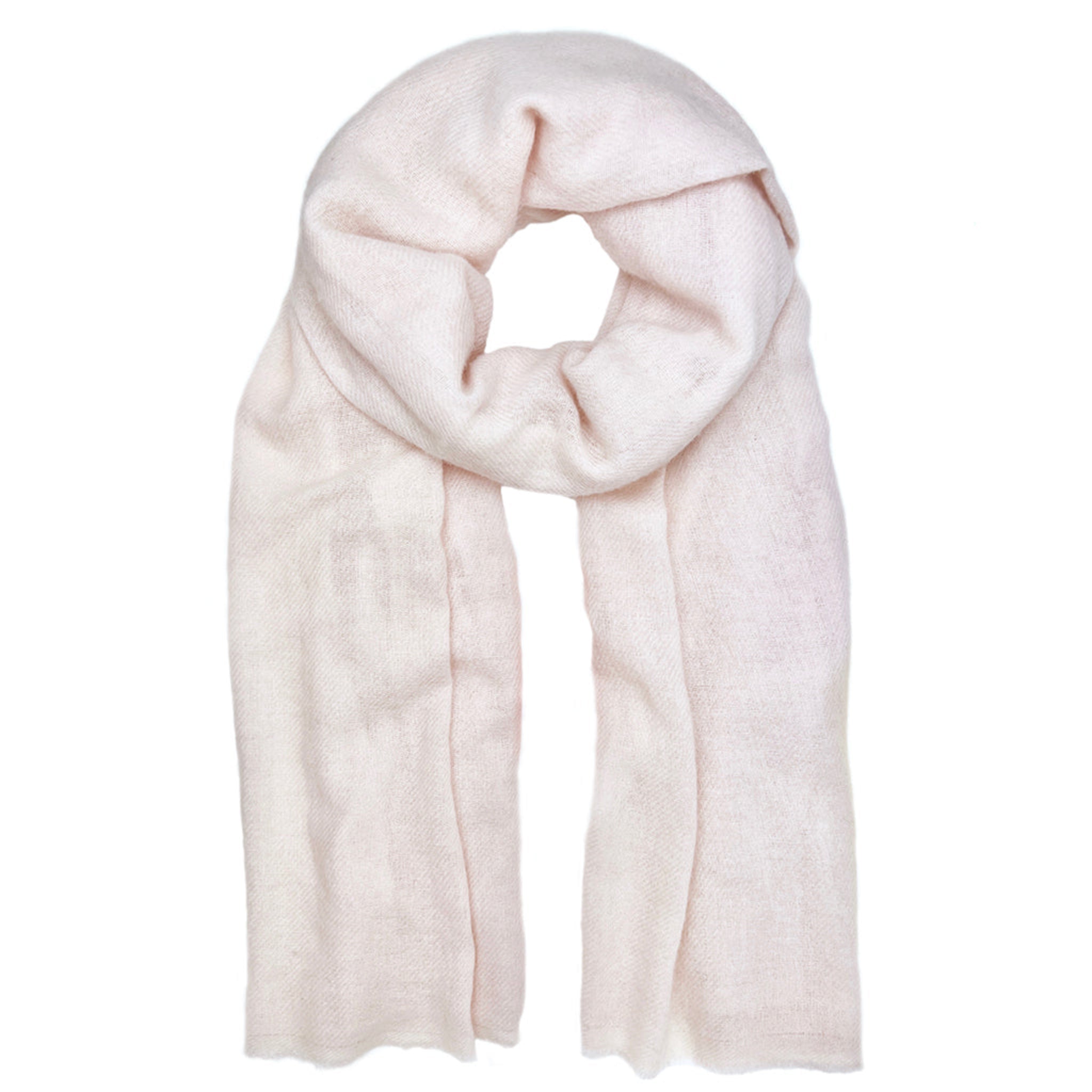 Light pink scarf on a white background