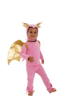 Toddler and child wearing the Pink Sky Dragon costume together