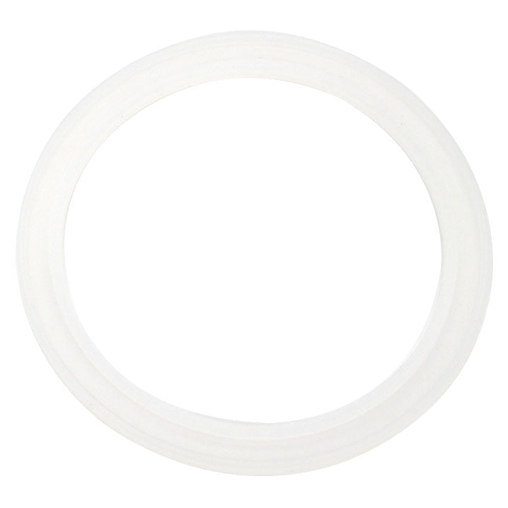 White circular object on a white background