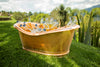 30" Oval Tub Shaped Hammered Copper Cooler