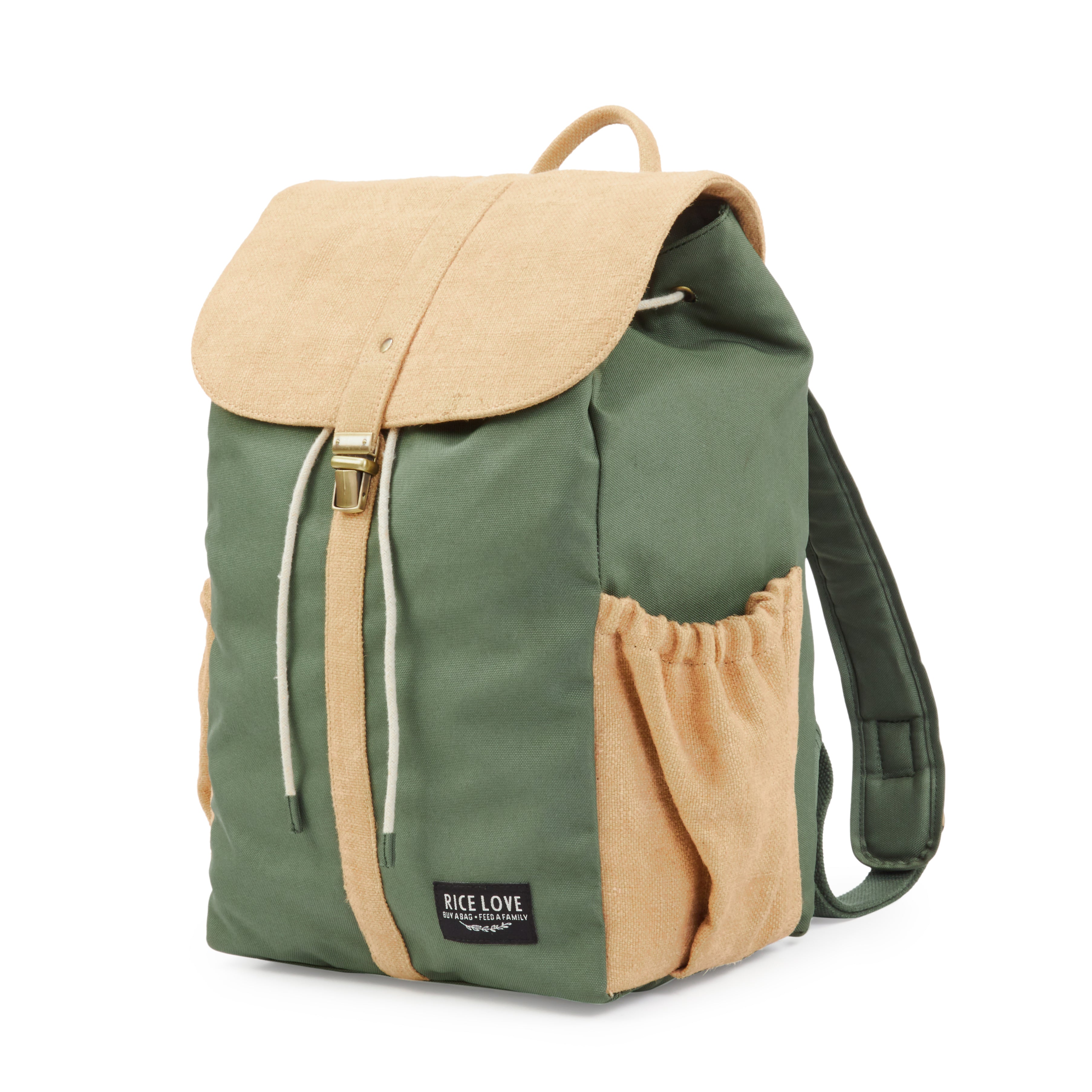 Prithi Pack Backpack with expandable side pocket for a water bottle