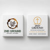 Two boxes of 2nd Ground upcycled coffee soap on a white background