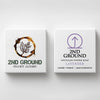 Two boxes of 2nd Ground upcycled coffee soap on a white background