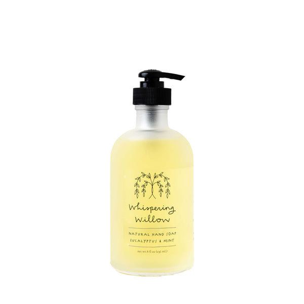 Rejuvenate & Refine: Eucalyptus & Mint Natural Hand & Body Soap (8oz) in a Glass Bottle