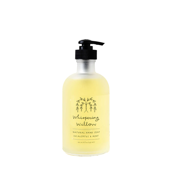 Rejuvenate & Refine: Eucalyptus & Mint Natural Hand Soap (8oz) in a Glass Bottle