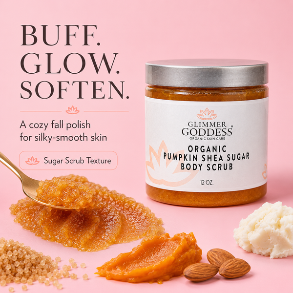 Organic Pumpkin Shea Sugar Body Scrub – Fall Exfoliator for Glowing Skin