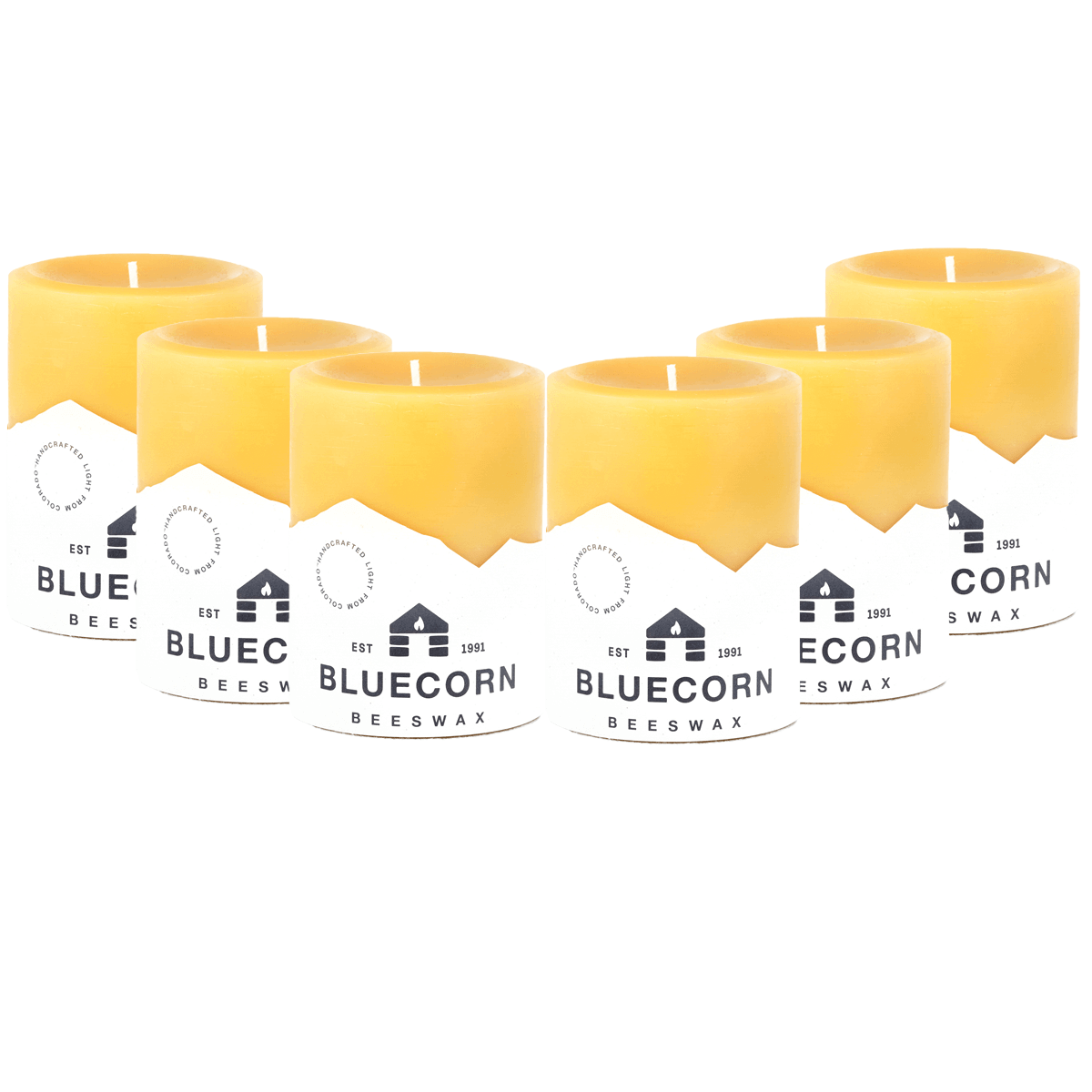 Pure Beeswax Pillar Candles – 100% Natural Cotton Wick, Handmade in Colorado