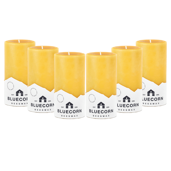 Pure Beeswax Pillar Candles – 100% Natural Cotton Wick, Handmade in Colorado