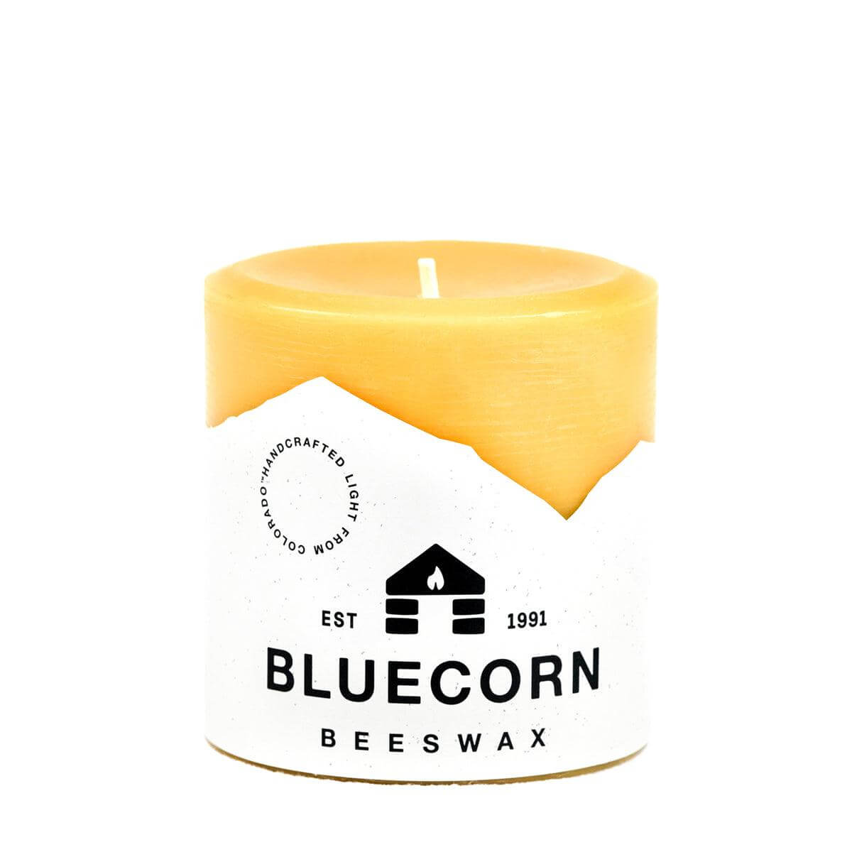 Pure Beeswax Pillar Candles – 100% Natural Cotton Wick, Handmade in Colorado