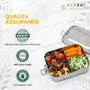 Ecozoi 3-Compartment Stainless Steel Bento Lunch Box – Leakproof, 24 Oz
